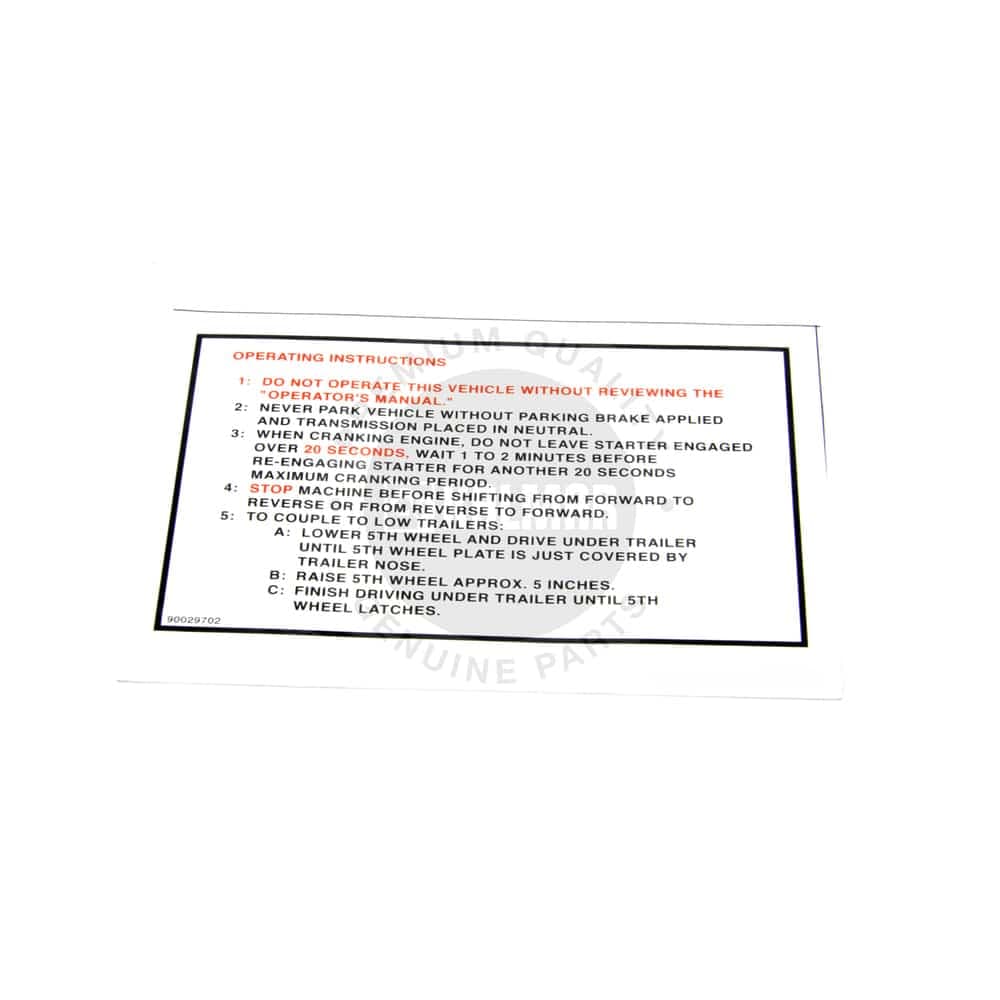 Kalmar Ottawa Decal - 90029702 - Stickers & Decals for yard trucks SKU 90029702