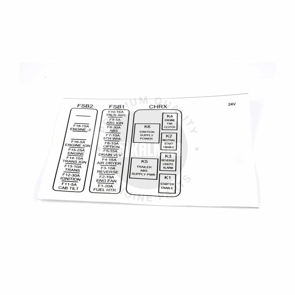 Kalmar Ottawa Decal Chassis Fuse - CTT00008204 - Stickers & Decals for yard trucks SKU CTT00008204