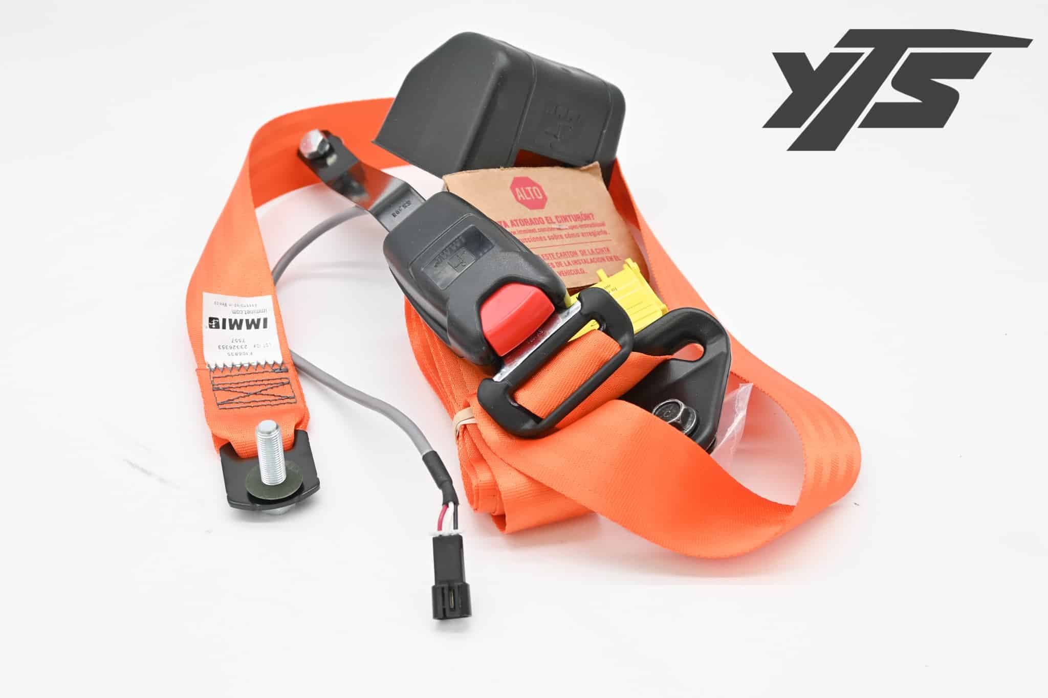 Autocar Seat Belt 3 Pt Orange Ext - 7557 - Engine for yard trucks SKU 7557