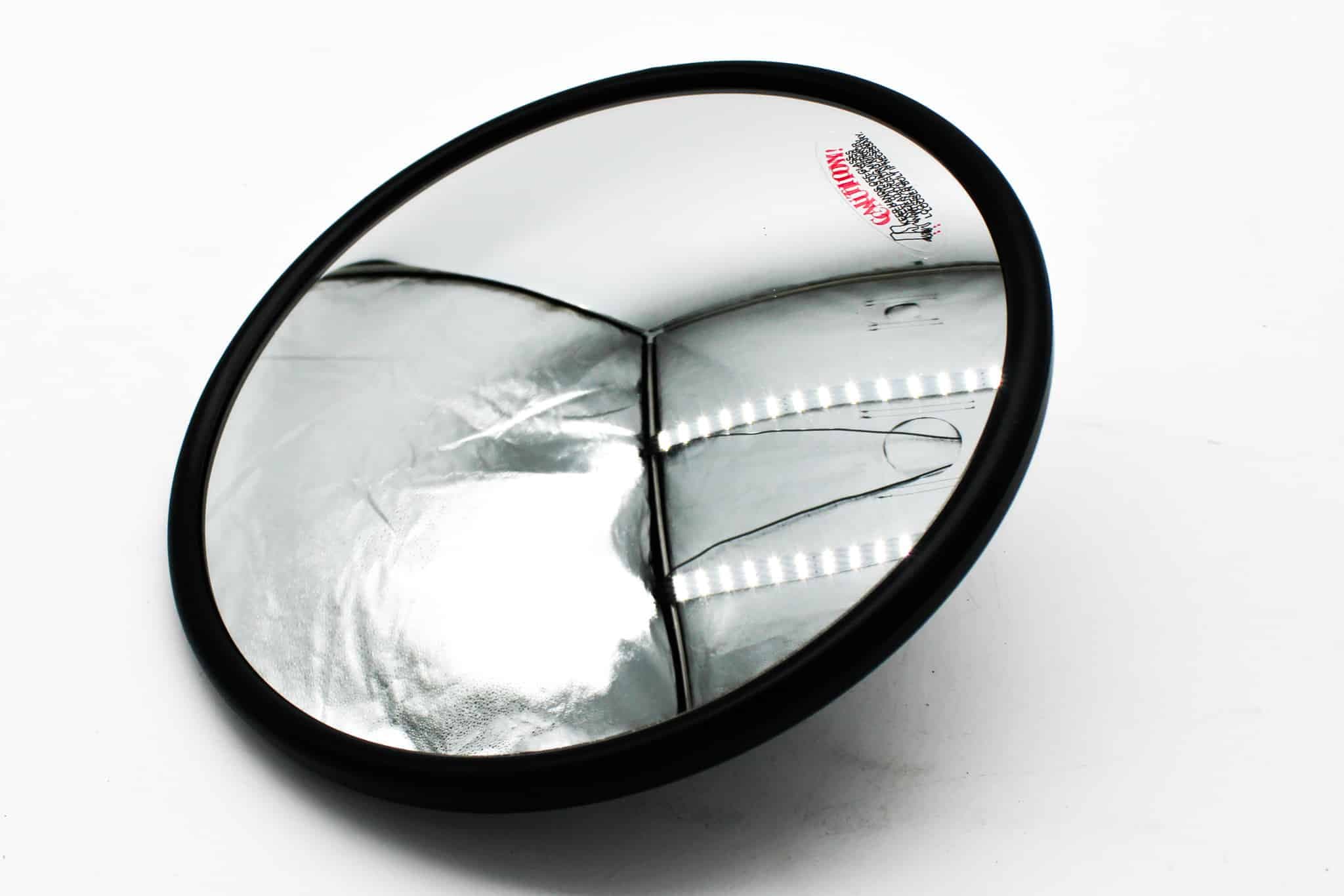 Automann Black Convex 8.5in Mirror - 563.9021 - yard truck part SKU 563.9021