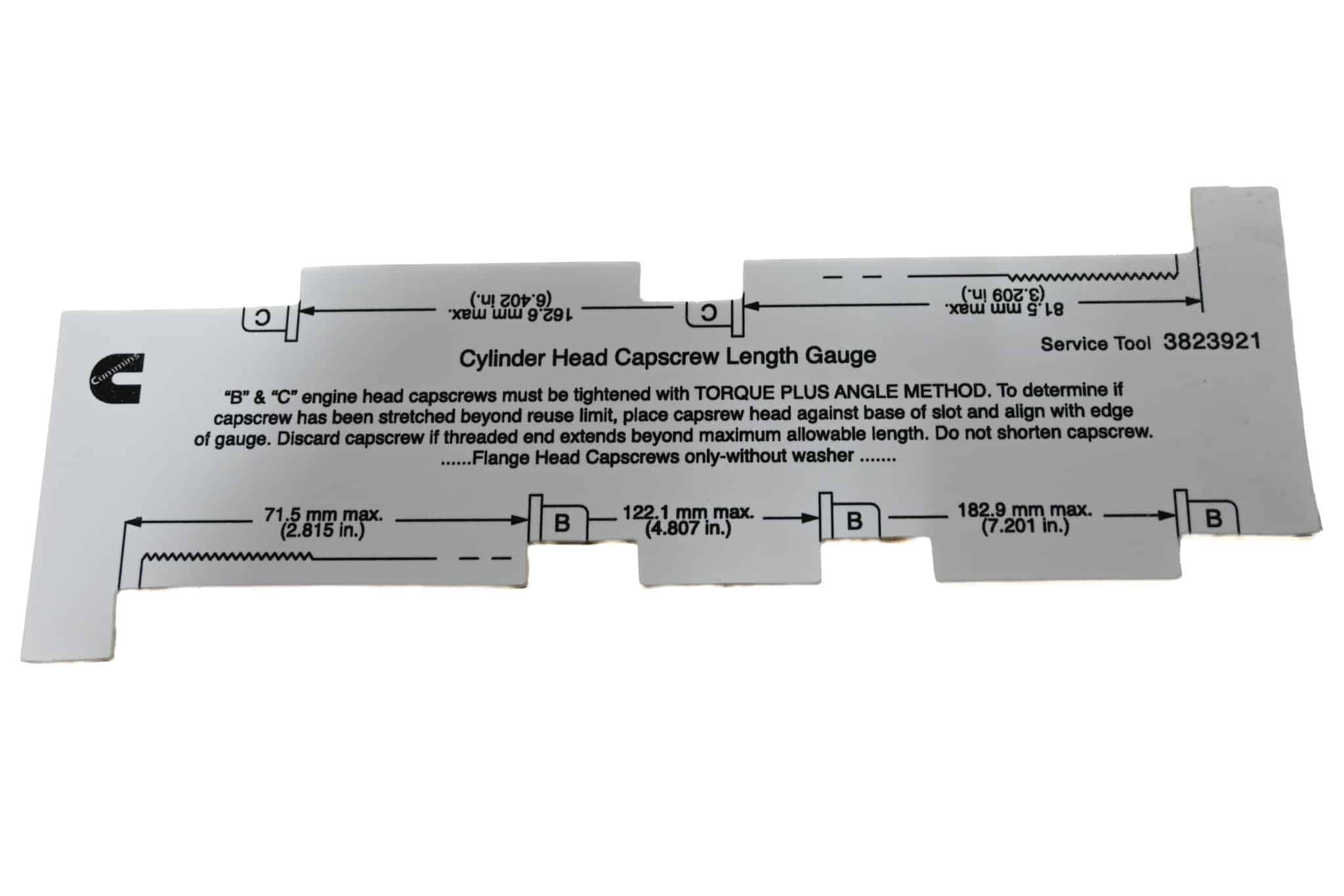 Cummins Gauge Screw Length Cap - 3823921 - Fasteners for yard trucks SKU 3823921