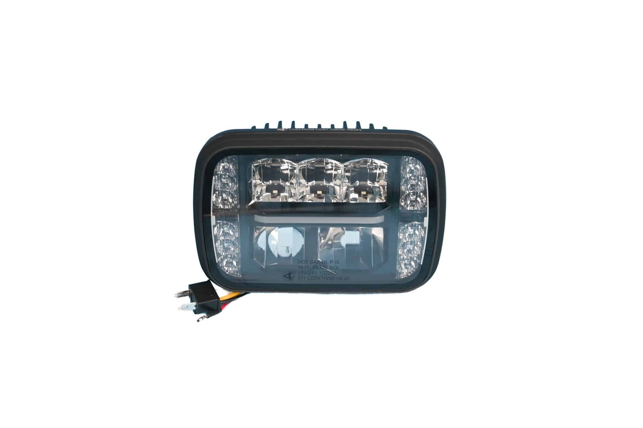 Automann Heated Red 4" Round LED - 571.LD5X7W5B-HEAT - Lights for yard trucks SKU 571.LD5X7W5B-HEAT