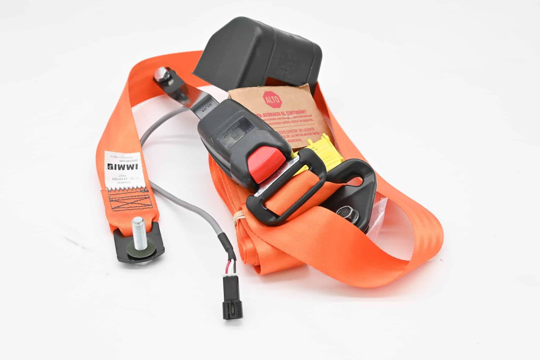 Autocar Seat Belt 3 Pt Orange Ext - 7557 - Engine for yard trucks SKU 7557