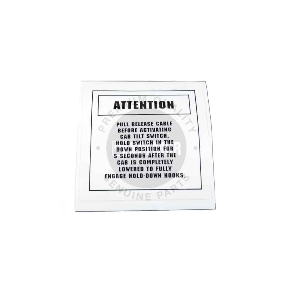Kalmar Ottawa Decal Cab Tilt - 90022258 - Stickers & Decals for yard trucks SKU 90022258
